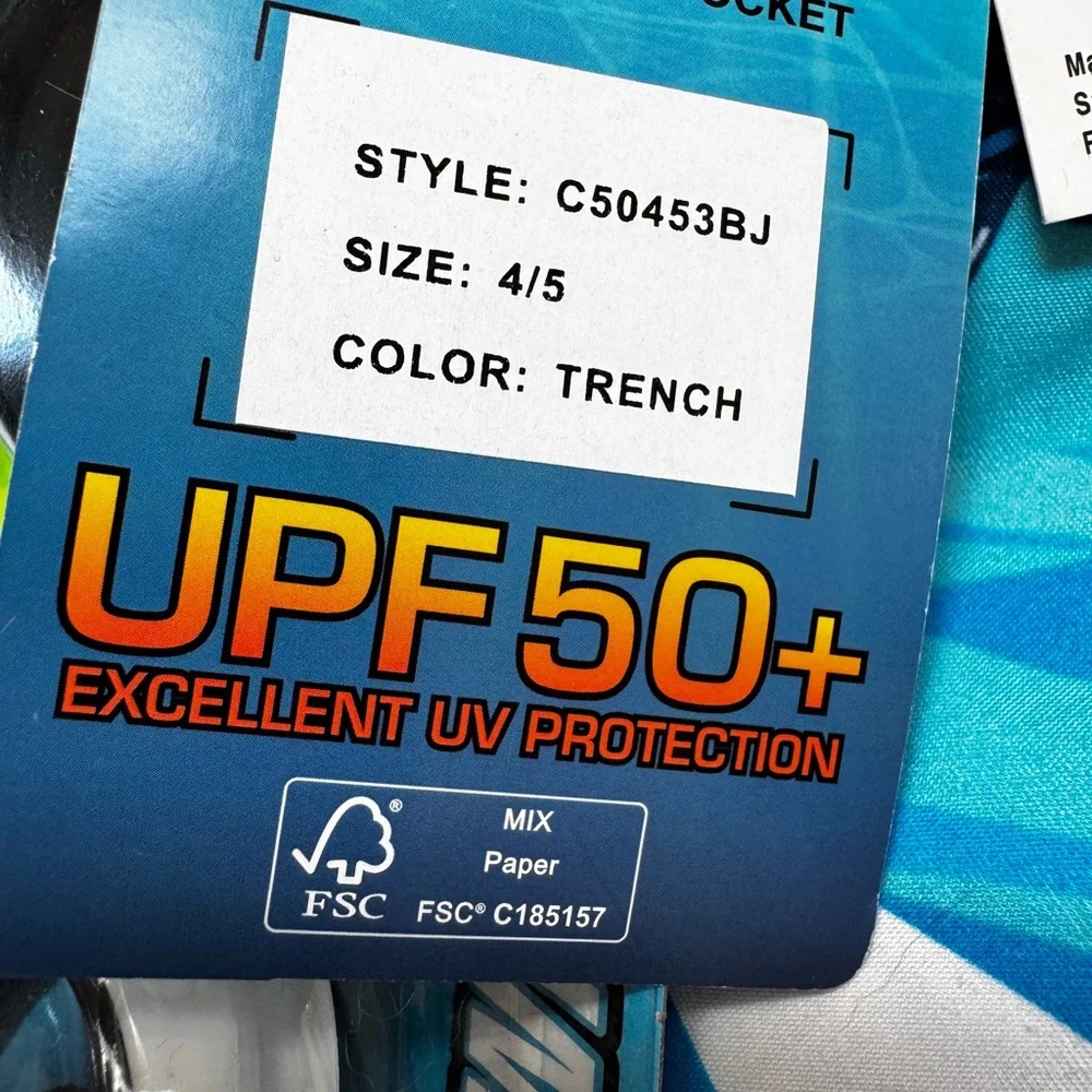 NWT Kids Shark Swim Trunks & Goggles Boys Sz 4 - 5 UV protect Zeroposur NEW - Picture 5 of 14